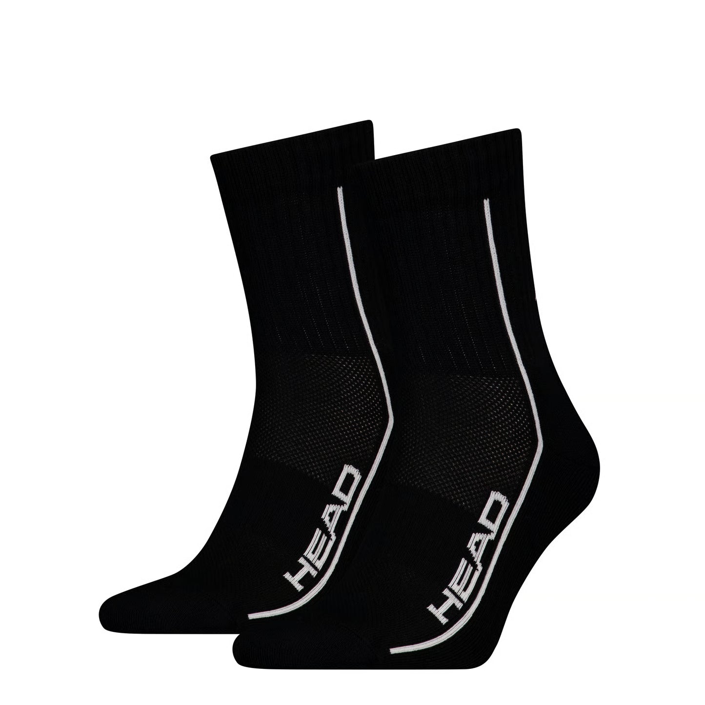Head All Sports Performance Short Crew 2 Pack Black