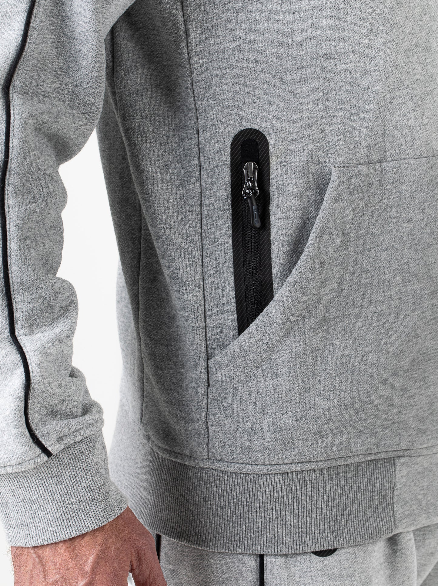 Sjeng Martin Man hooded jacket - college grey melange