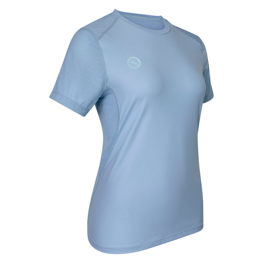 Indian Maharadja Women Dry Touch Round Neck Tee Sky Blue