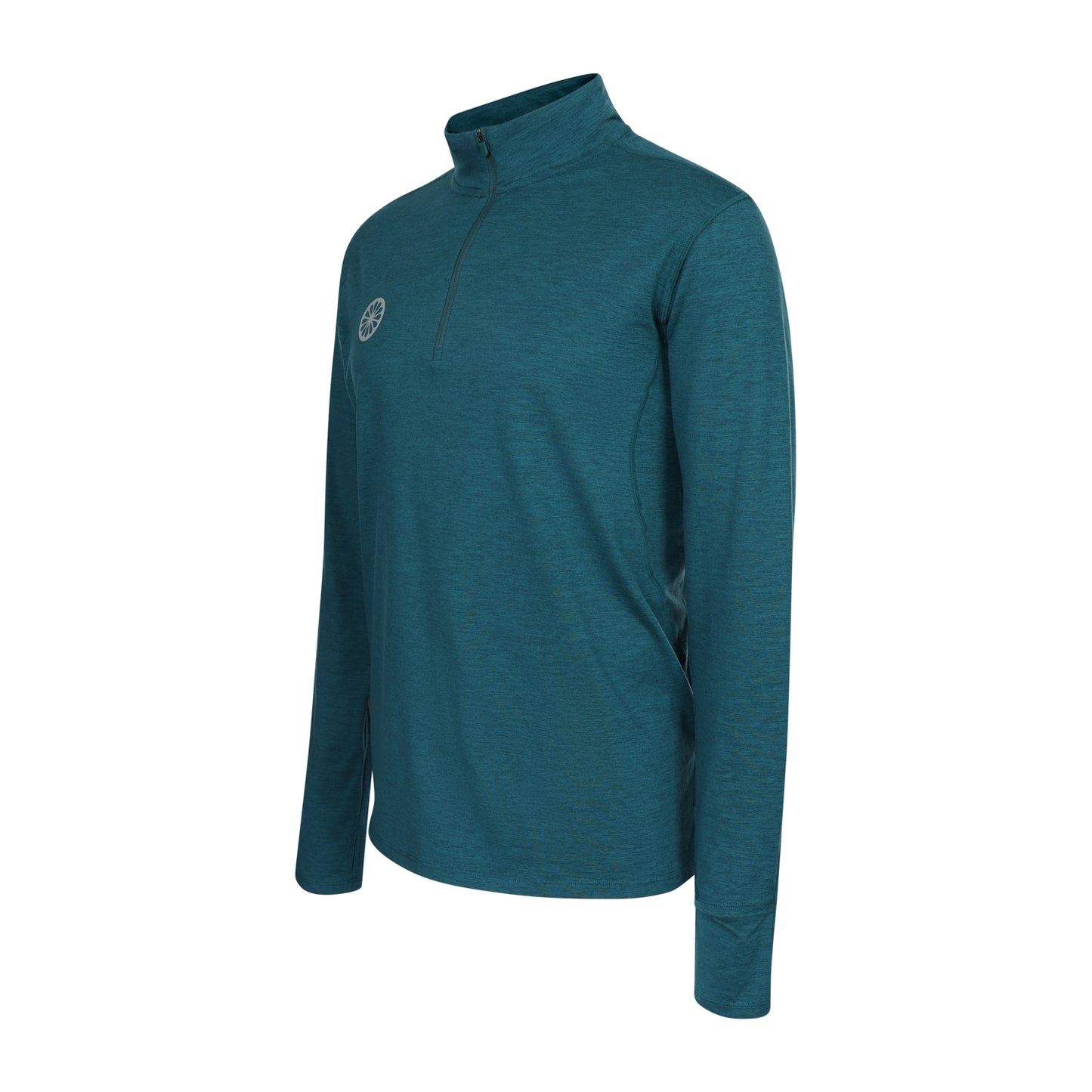 Indian Maharadja Men Half Zip Longsleeve Ocean