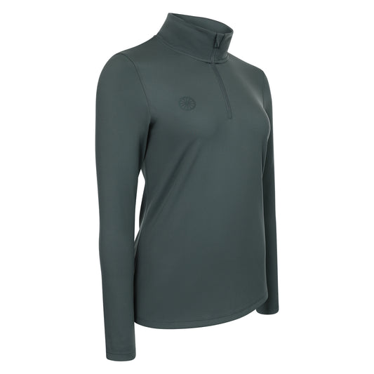 Indian Maharadja Women Performance Half Zip Urban Grey