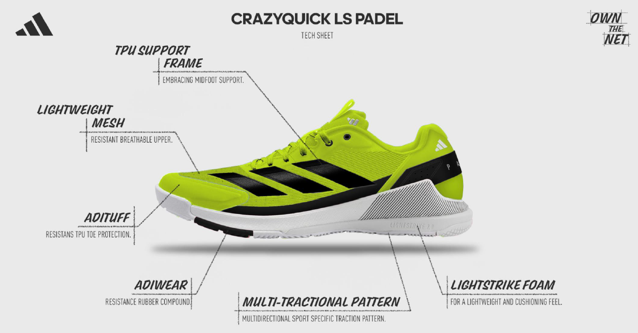 Adidas Crazyquick Padelschoenen Yellow