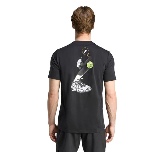 Adidas Graphic Barricade 25th Anniversary Tee Men Black