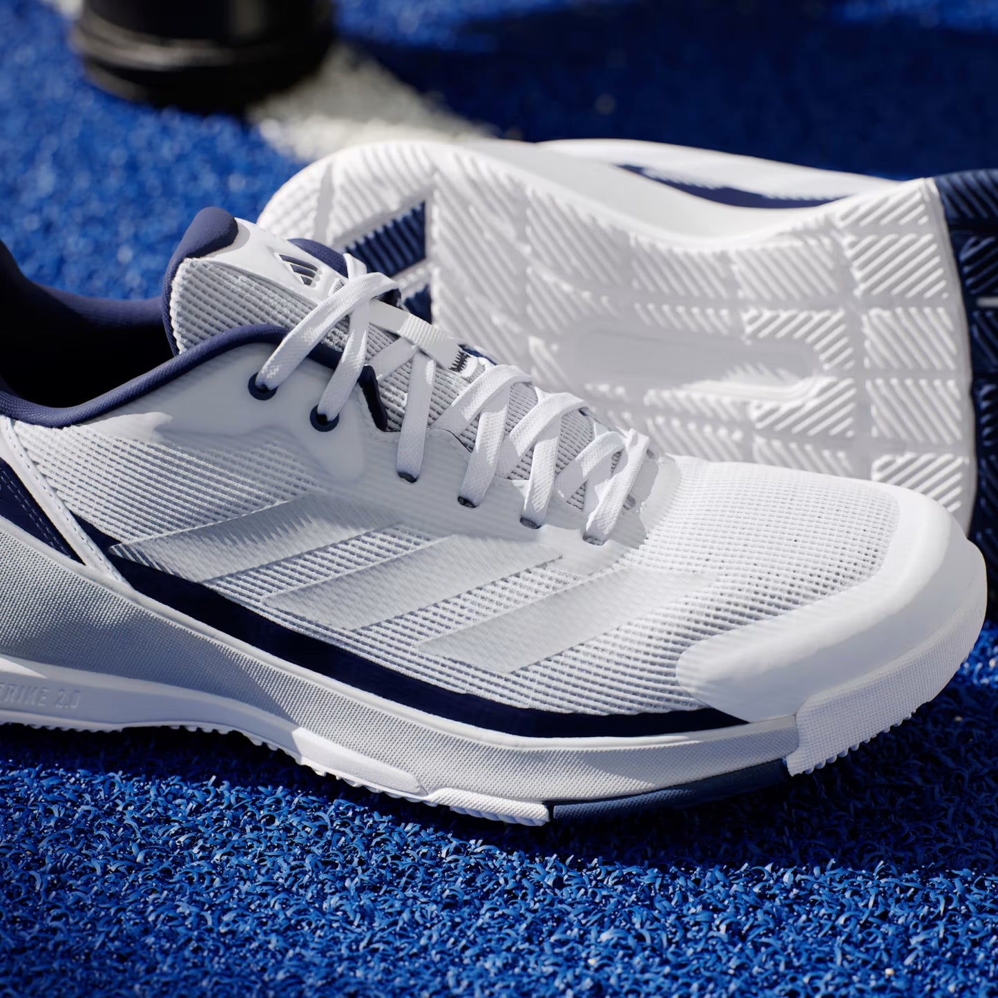 Adidas Crazyquick Lightstrike Men Padelschoenen White - Navy