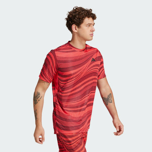 Adidas Club Graphic Tee Climacool Men Red