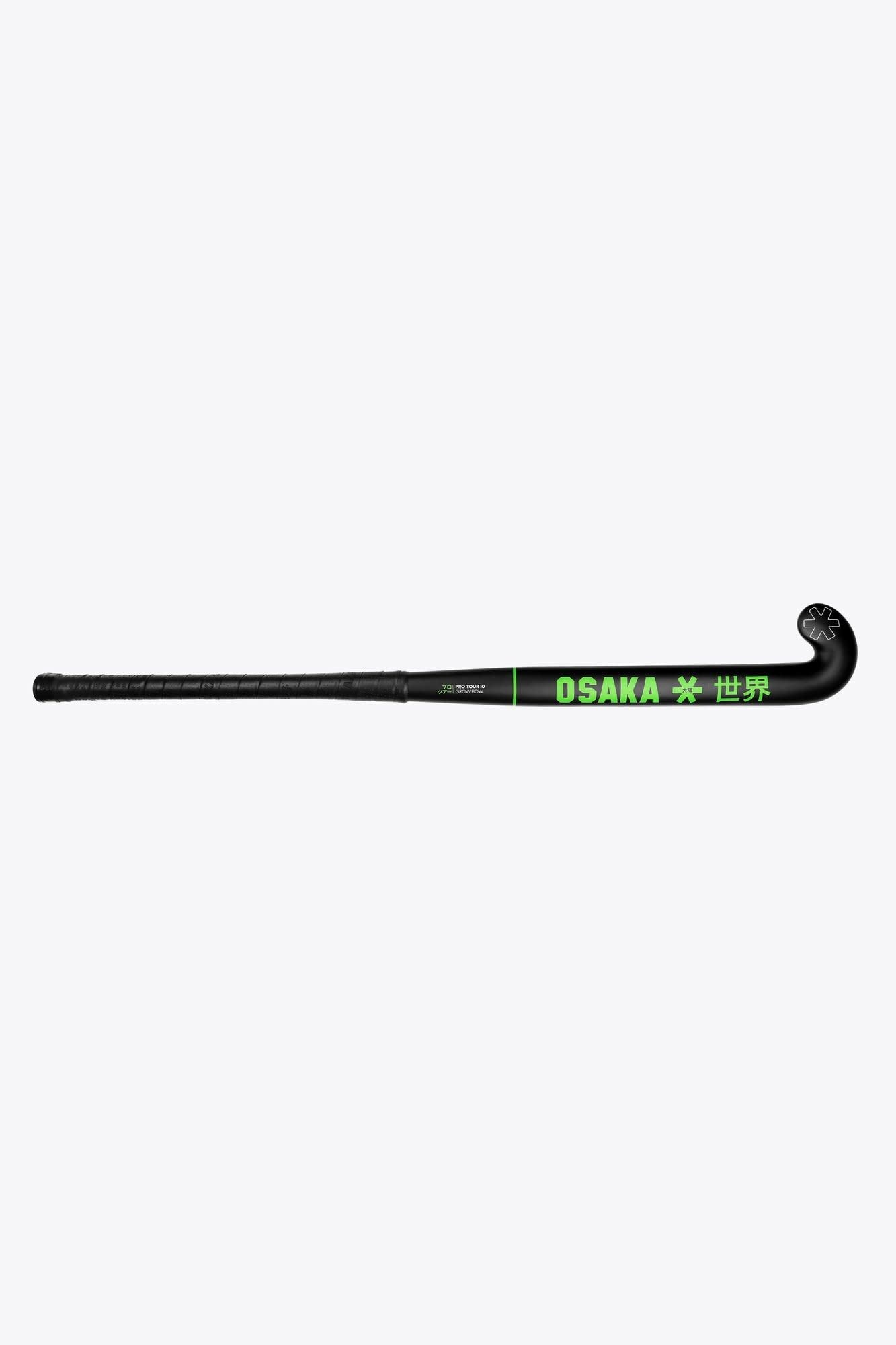 Osaka Pro Tour 10 Grow Bow Junior Hockeystick Black - Green