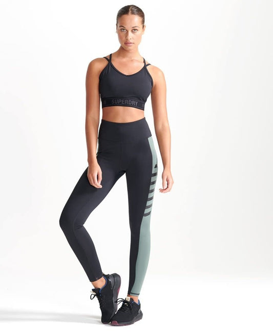 Superdry Sport Training Lock Up Legging Green