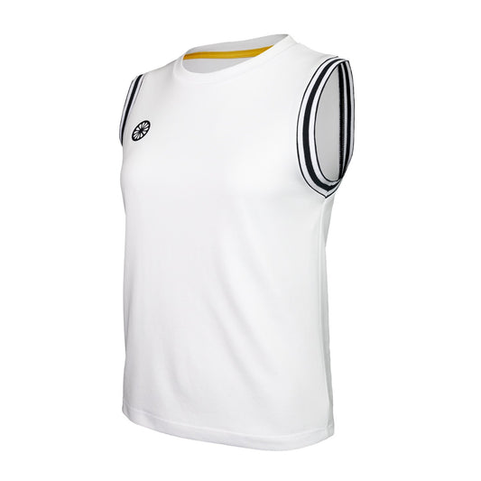 Indian Maharadja Sleeveless Pique Top Women White