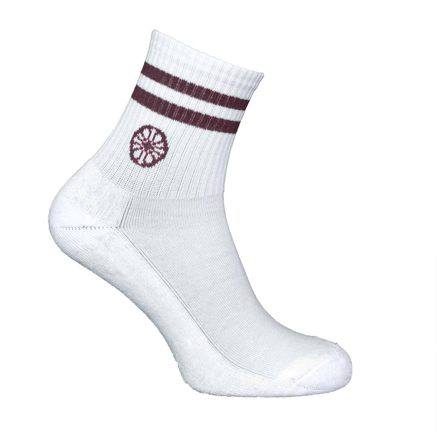 Indian Maharadja Striped Short Sock Dark Berry