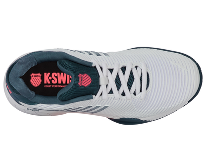 K-Swiss Hypercourt Express 2  White -Petrol - Neon