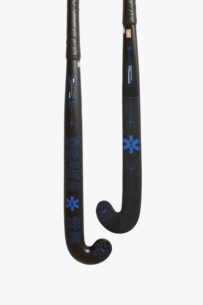 Osaka Vision 55 Show Bow  Hockeystick  37.5 Inch Black - Neon Blue