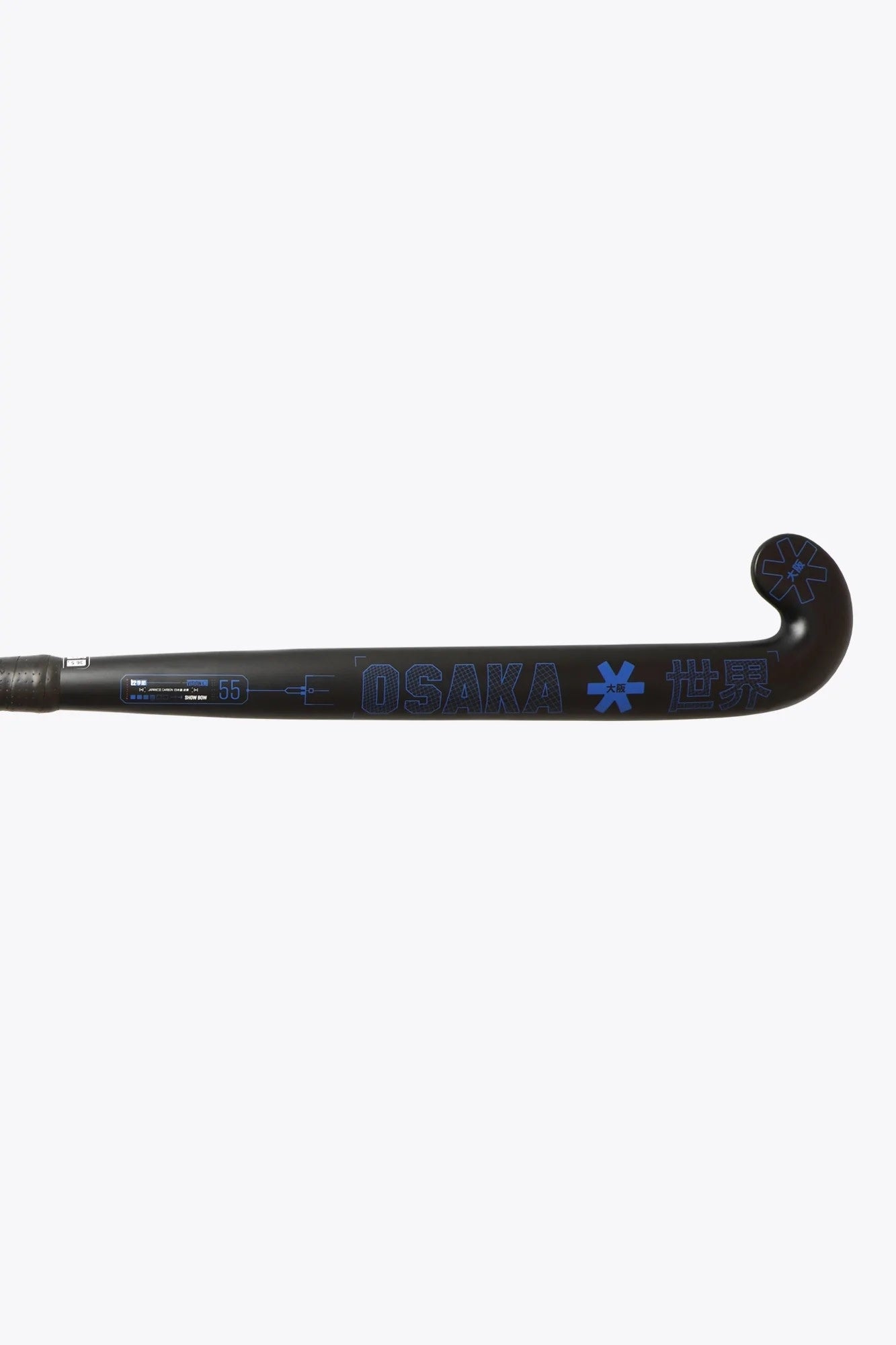 Osaka Vision 55 Show Bow  Hockeystick  37.5 Inch Black - Neon Blue