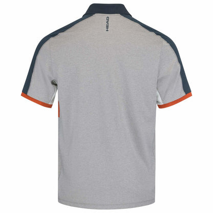 Head Padel Tech Polo Grey - Orange