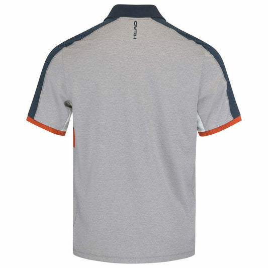 Head Padel Tech Polo Grey - Orange