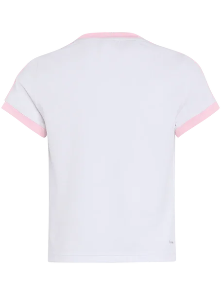 Adidas Classics Tee Girls White - Light Pink