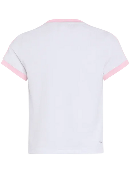 Adidas Classics Tee Girls White - Light Pink