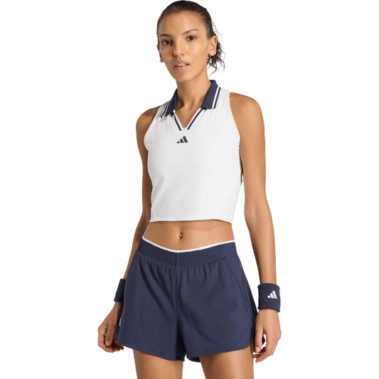 Adidas Paris Pro Cropped Tank White