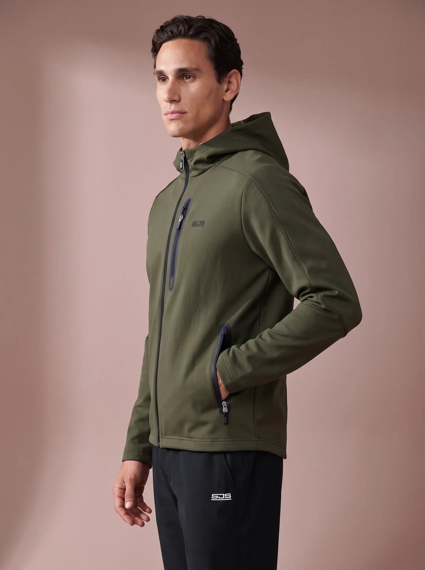 Sjeng Arno Men Hooded Jacket - Camo Green