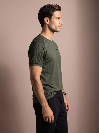 Sjeng Bas Men Tee - Camo Green