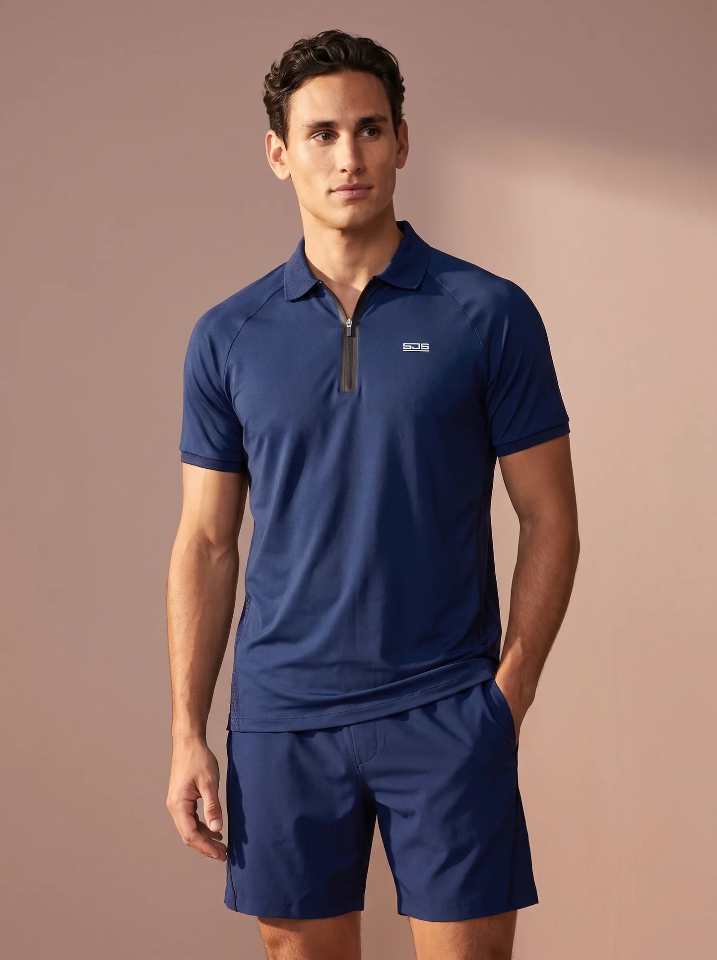 Sjeng Chet Men Polo - Pelikan Ink