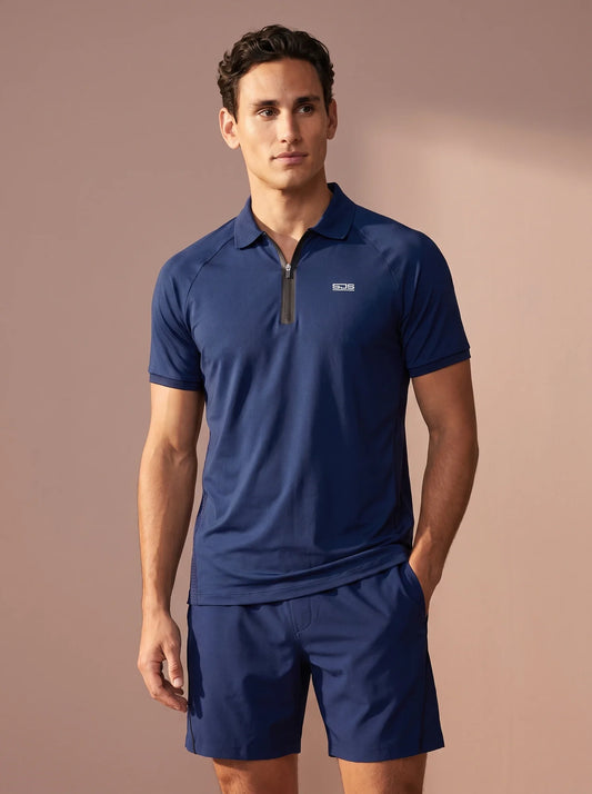 Sjeng Chet Men Polo - Pelikan Ink