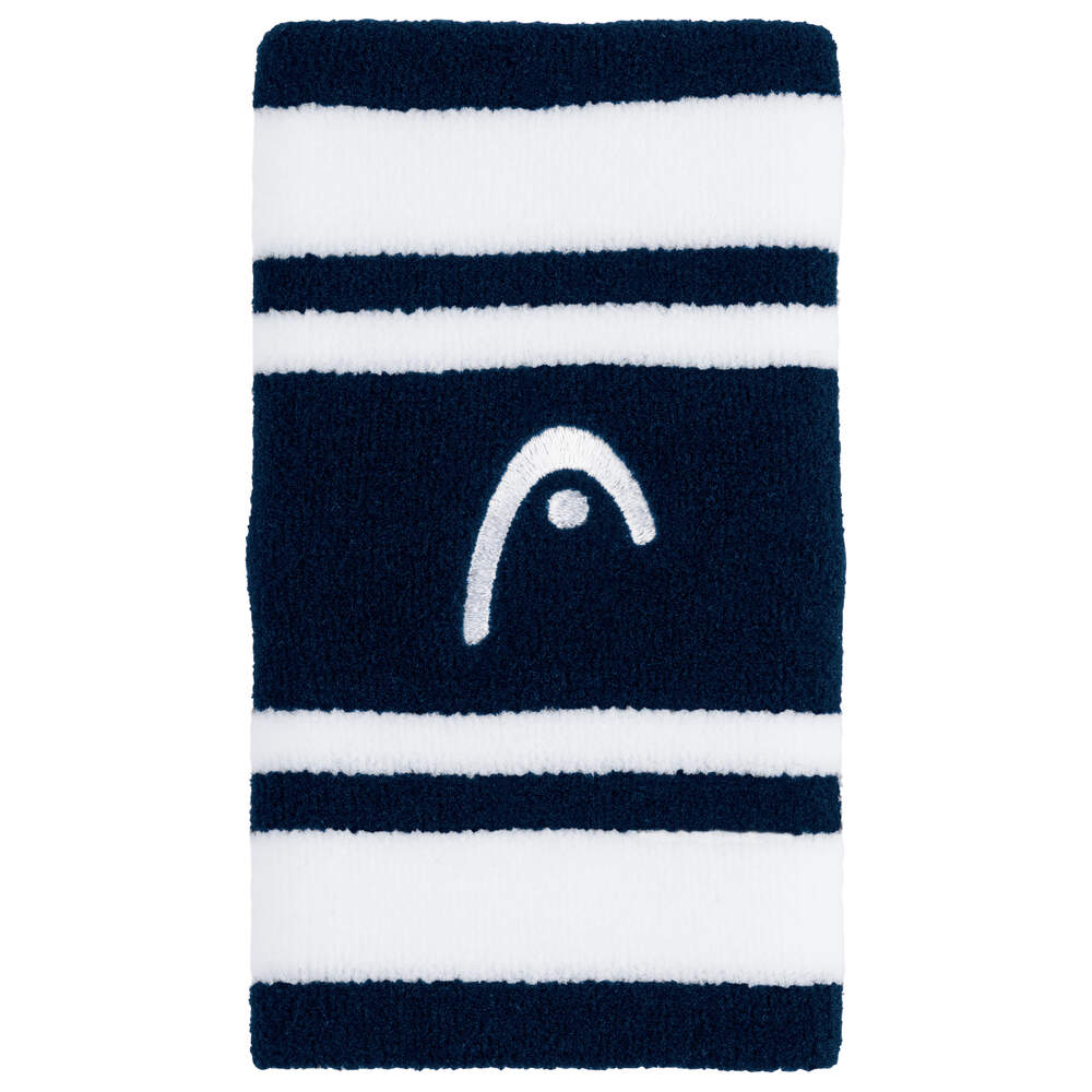 Head Striped Wristband Large Navy - White