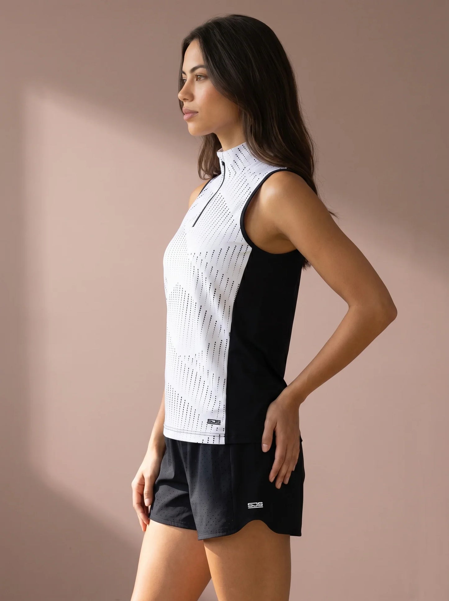 Sjeng Janis Lady Singlet - White Black