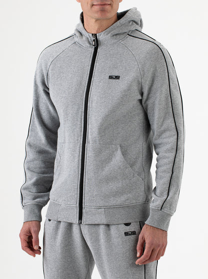 Sjeng Martin Man hooded jacket - college grey melange