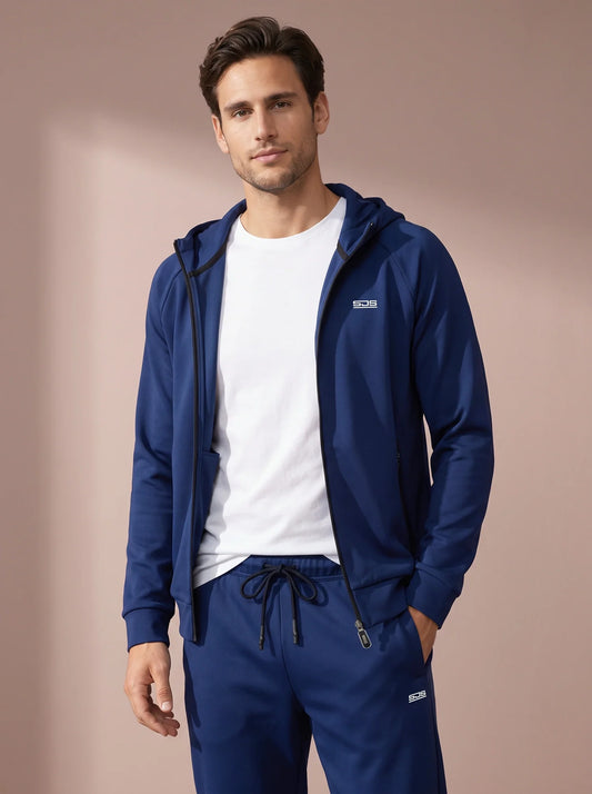 Sjeng Mavi Men Hooded Jacket - Pelikan Ink