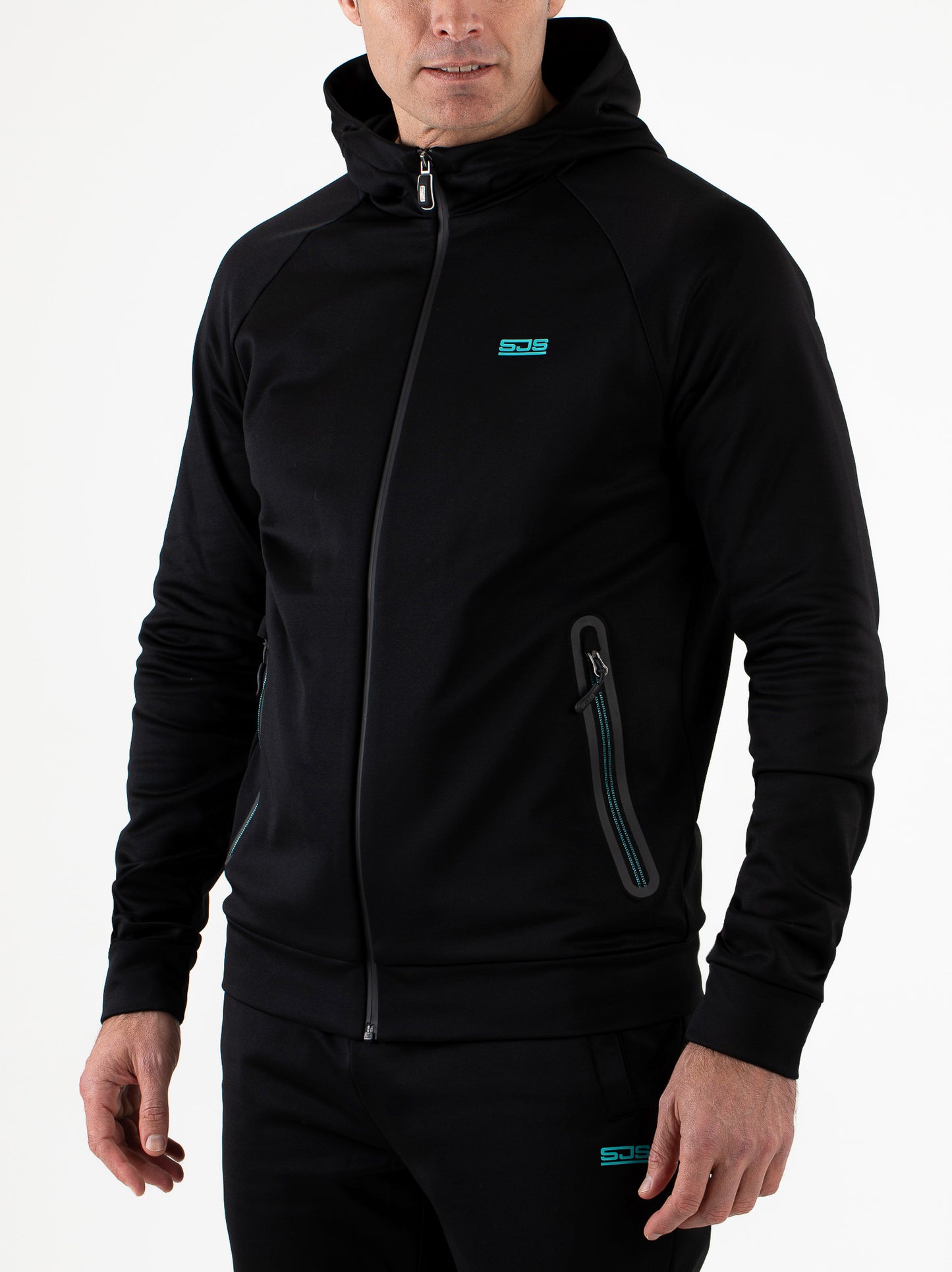 Sjeng Maximilian Man hooded jacket - black