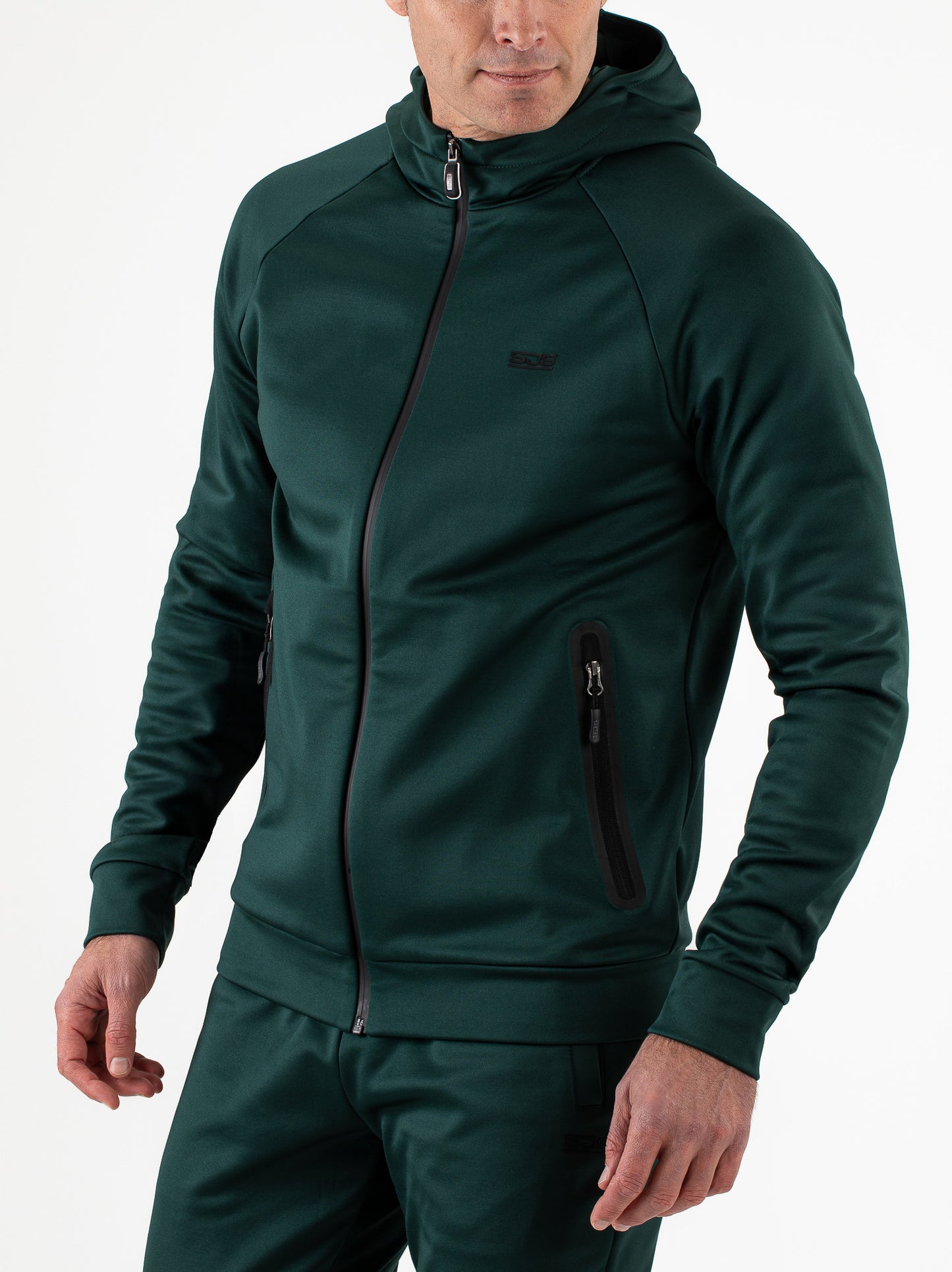 Sjeng Maximilian Man hooded jacket - retro green