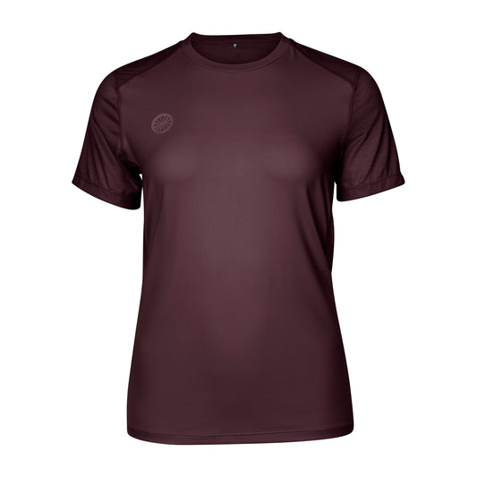 Indian Maharadja Women Dry Touch Round Neck Tee Dark Berry