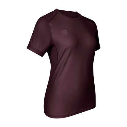 Indian Maharadja Women Dry Touch Round Neck Tee Dark Berry