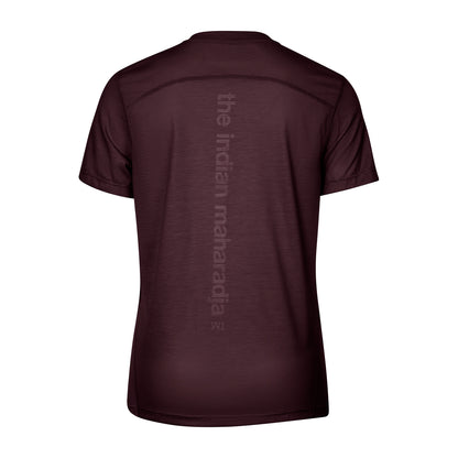 Indian Maharadja Women Dry Touch Round Neck Tee Dark Berry