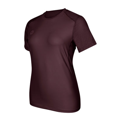 Indian Maharadja Women Dry Touch Round Neck Tee Dark Berry