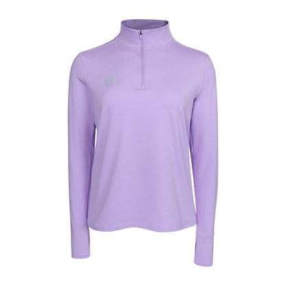 Indian Maharadja Women Half Zip Longsleeve Violet Rose