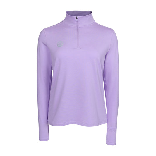 Indian Maharadja Women Half Zip Longsleeve Violet Rose