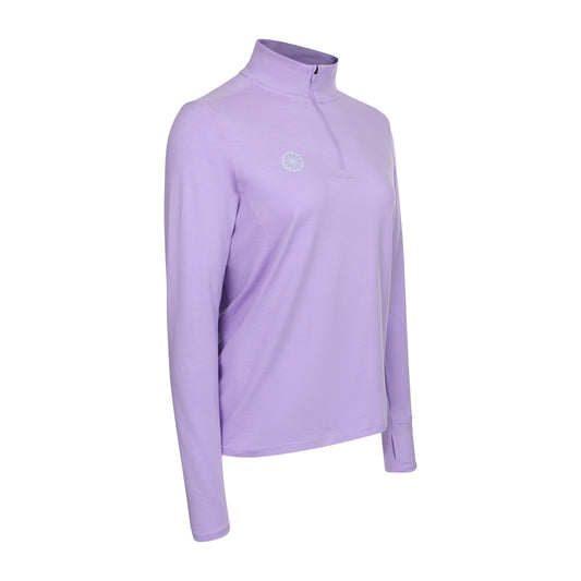 Indian Maharadja Women Half Zip Longsleeve Violet Rose