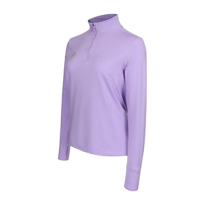 Indian Maharadja Women Half Zip Longsleeve Violet Rose
