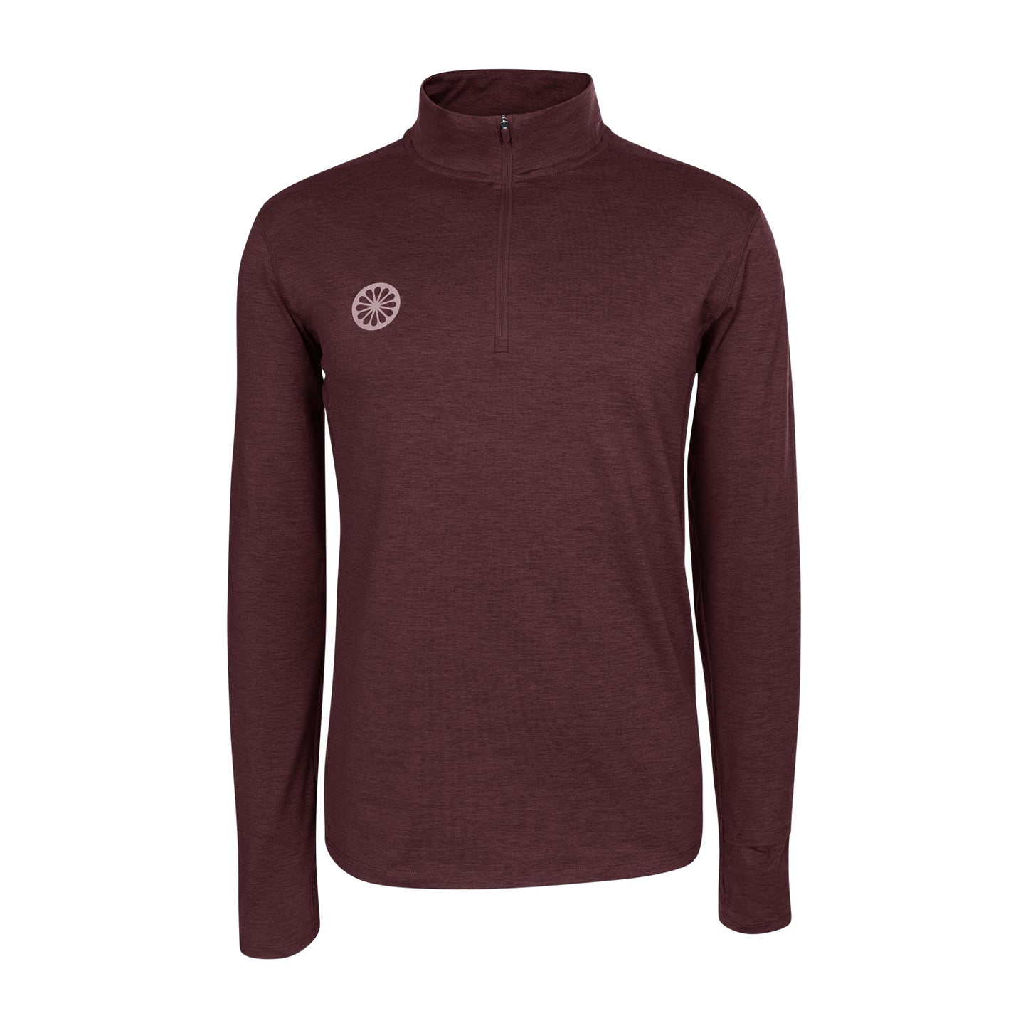 Indian Maharadja Men Half Zip Longsleeve Dark Berry