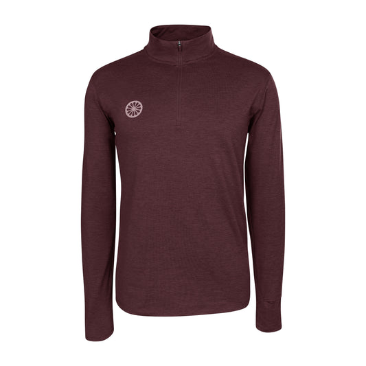 Indian Maharadja Men Half Zip Longsleeve Dark Berry