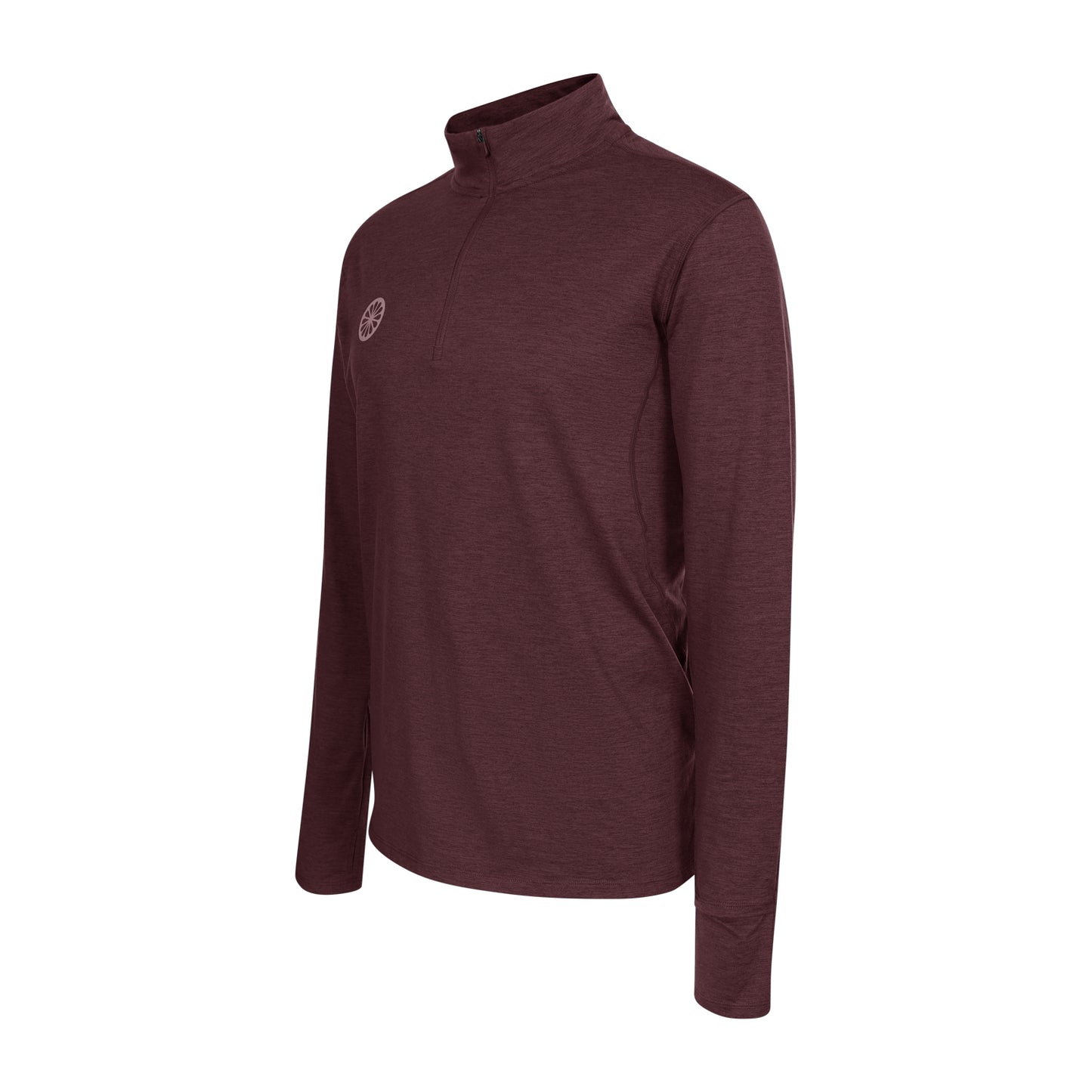 Indian Maharadja Men Half Zip Longsleeve Dark Berry