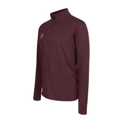 Indian Maharadja Men Half Zip Longsleeve Dark Berry