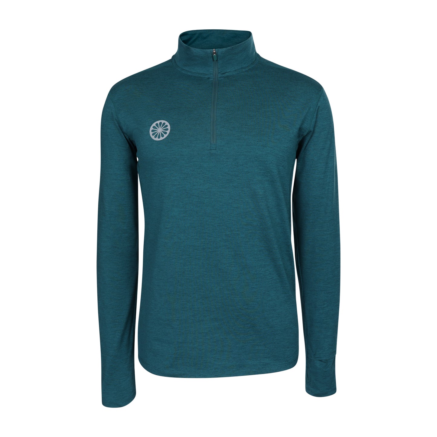 Indian Maharadja Men Half Zip Longsleeve Ocean
