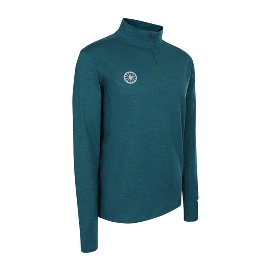 Indian Maharadja Men Half Zip Longsleeve Ocean