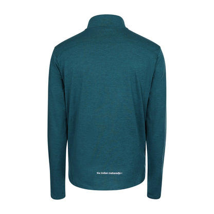 Indian Maharadja Men Half Zip Longsleeve Ocean