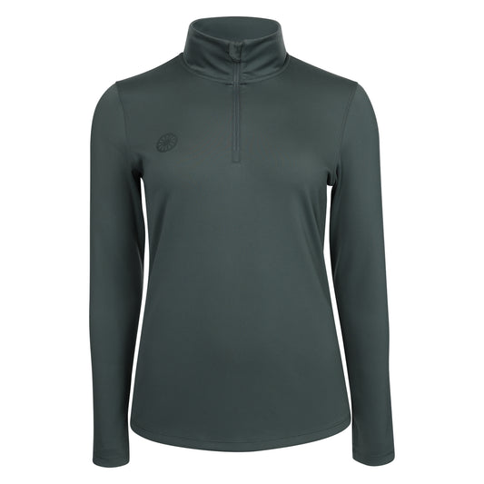 Indian Maharadja Women Performance Half Zip Urban Grey