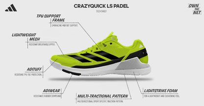 Adidas Crazyquick Padelschoenen Yellow