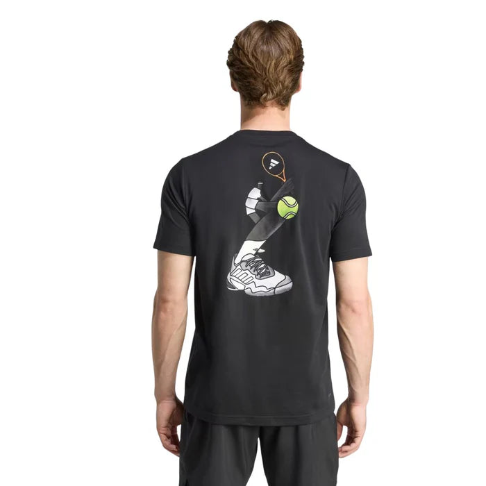 Adidas Graphic Barricade 25th Anniversary Tee Men Black