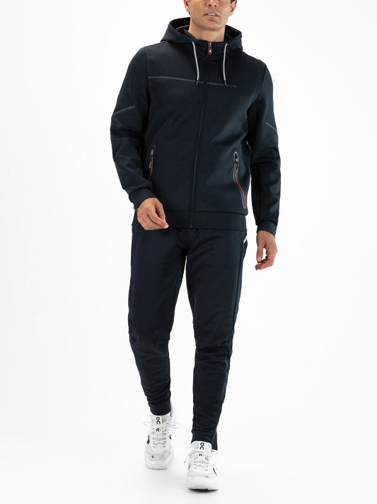 Sjeng Amos Mens Hooded Jacket Navy